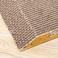 HKM-0939965 Trapezoidal Earth Brown Corrugated Cat Scratching Board - 36cm x 19.5cm x 3.5cm
