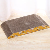 HKM-0939965 Trapezoidal Earth Brown Corrugated Cat Scratching Board - 36cm x 19.5cm x 3.5cm