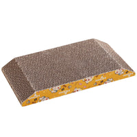 HKM-0939965 Trapezoidal Earth Brown Corrugated Cat Scratching Board - 36cm x 19.5cm x 3.5cm