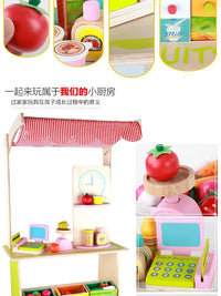 HKM-094099 Wooden Military Mini Market Play Set for Kids - Role Play Toy WST001
