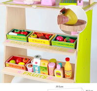 HKM-094099 Wooden Military Mini Market Play Set for Kids - Role Play Toy WST001