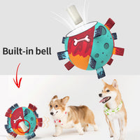 HKM-0941245 Interactive Soccer Ball Dog Toy with Straps for Tug of War and Water Play, Durable Design for Medium Dogs