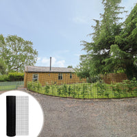 HKM-0941373 24 Inch x 50 Ft Black Vinyl Coated Hardware Cloth - 21 Gauge Metal Fencing for Poultry, Garden & Home Use