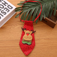 HKM-0942013 Christmas-Themed Sequin Tie Decorations - Old Man, Snowman, Elk, Bear - 20x8cm
