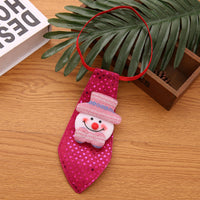 HKM-0942013 Christmas-Themed Sequin Tie Decorations - Old Man, Snowman, Elk, Bear - 20x8cm