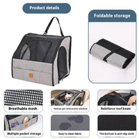 HKM-0943421 Portable Waterproof Pet Cage with Adjustable Car Seat Belt and Durable Dog Mat