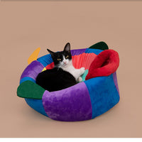 HKM-0943805 Cozy Pufferfish Pet Bed for Cats and Dogs - Winter Warm Litter Mat, Soft Polyester Fiber, 545x505x345mm