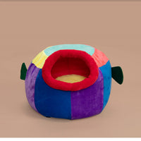 HKM-0943805 Cozy Pufferfish Pet Bed for Cats and Dogs - Winter Warm Litter Mat, Soft Polyester Fiber, 545x505x345mm