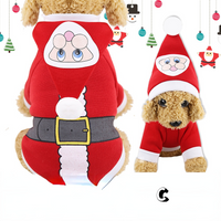HKM-0944189 Santa Outfit for Pets - Comfortable Cotton Clothes for Christmas Celebrations