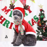 HKM-0944189 Santa Outfit for Pets - Comfortable Cotton Clothes for Christmas Celebrations