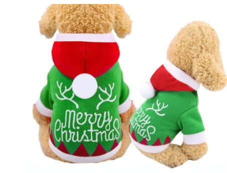 HKM-0944189 Santa Outfit for Pets - Comfortable Cotton Clothes for Christmas Celebrations
