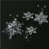 HKM-094419 10PCS Christmas Snowflake Ornaments - Acrylic DIY Bead Curtain Decor for Home