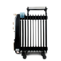 HKM-094419 Adjustable Thermostat Oil Filled Electric Radiator Heater - 1800W Freestanding Heating for Residential and Commercial Use
