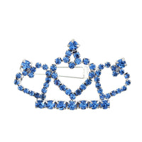 HKM-0944573 Rhinestone Crown Headdress for Pets - Available in White, Pink, and Blue