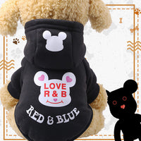 HKM-0944829 Cartoon Hooded Sweater for Dogs and Cats - Cozy Cotton Pet Clothing for Autumn and Winter