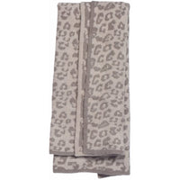 HKM-094483 Knitted Leopard Print Blanket in Soft Elastic Wool - 130 x 180 cm