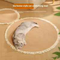 HKM-0945725 Wear-Resistant Scratch-Resistant Integrated Cat Nest with Cotton Mattress and Natural Papyrus Padding