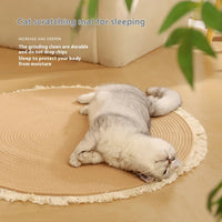 HKM-0945725 Wear-Resistant Scratch-Resistant Integrated Cat Nest with Cotton Mattress and Natural Papyrus Padding