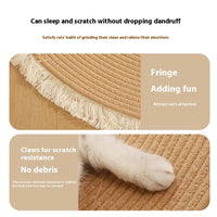 HKM-0945725 Wear-Resistant Scratch-Resistant Integrated Cat Nest with Cotton Mattress and Natural Papyrus Padding