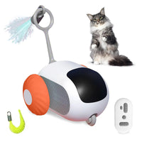 HKM-0947005 Automatic Moving Remote Controlled Toy Car for Cats and Dogs with Obstacle Avoidance and USB Charging