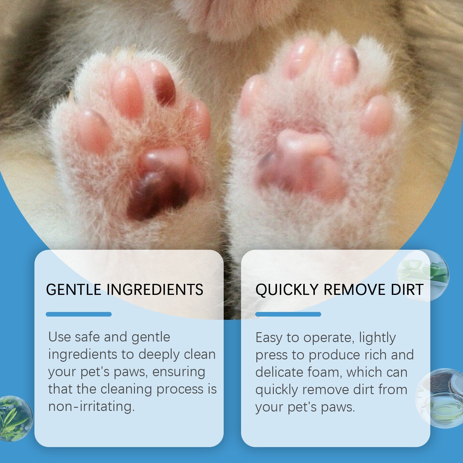 HKM-0947389 Pet Foot Cleaner Foam for Easy Paw and Foot Care - 100ml