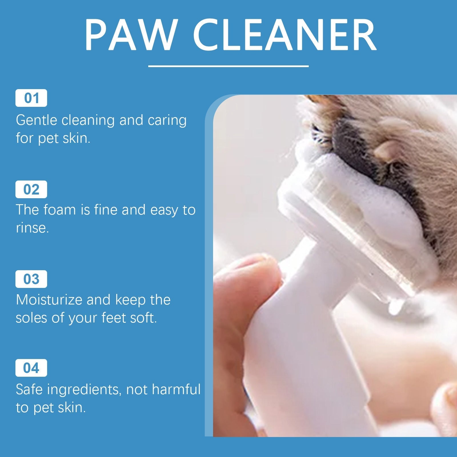 HKM-0947389 Pet Foot Cleaner Foam for Easy Paw and Foot Care - 100ml