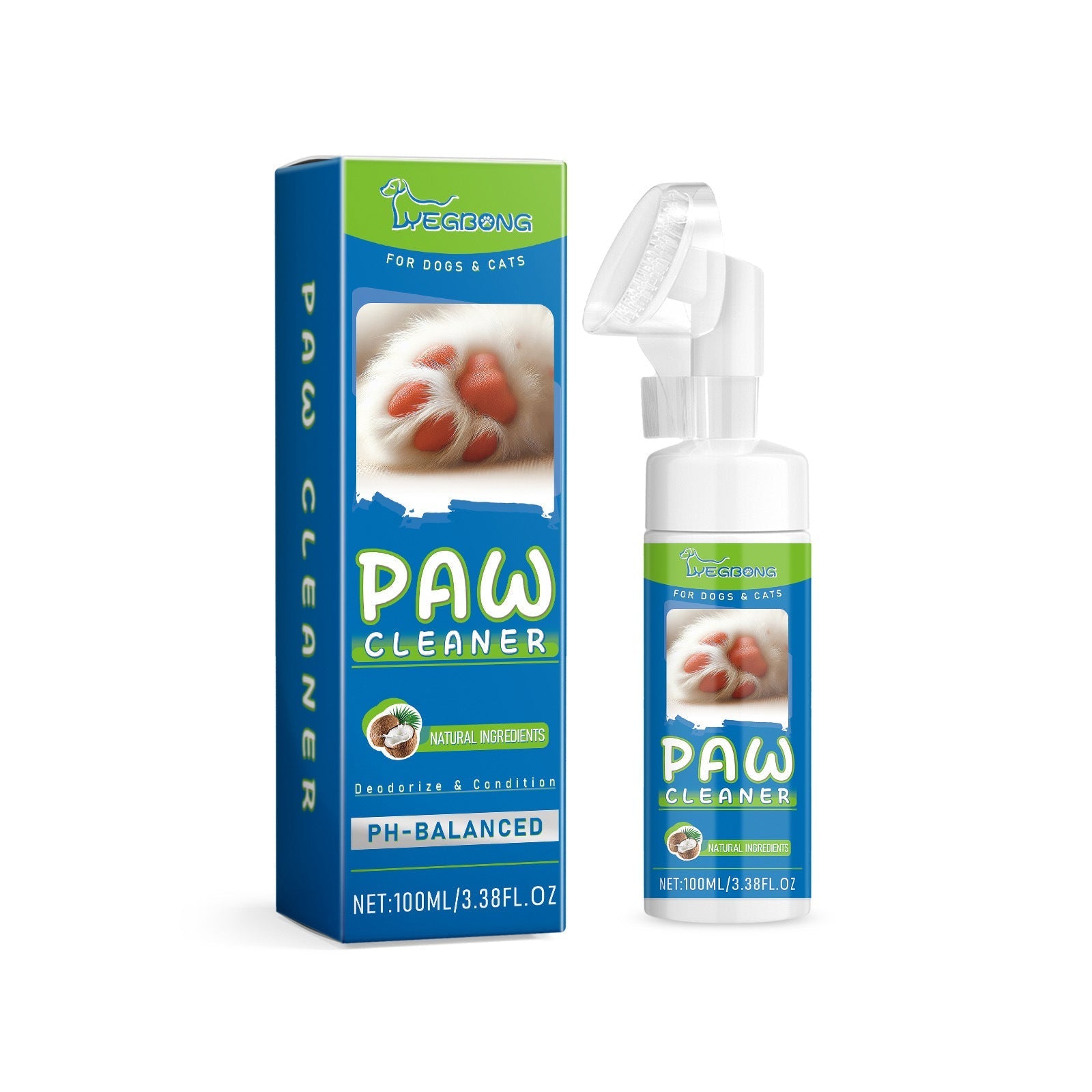 HKM-0947389 Pet Foot Cleaner Foam for Easy Paw and Foot Care - 100ml
