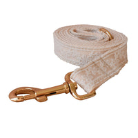 HKM-0947517 Lace Dog Collar with Metal Buckle and Matching Leash Set in Multiple Sizes