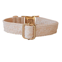 HKM-0947517 Lace Dog Collar with Metal Buckle and Matching Leash Set in Multiple Sizes