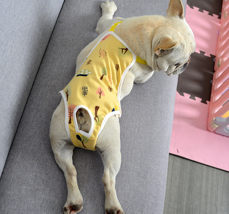 HKM-0947901 Comfortable Cotton Menstrual Pants for Women in Yellow and Pink Designs