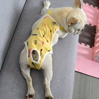 HKM-0947901 Comfortable Cotton Menstrual Pants for Women in Yellow and Pink Designs