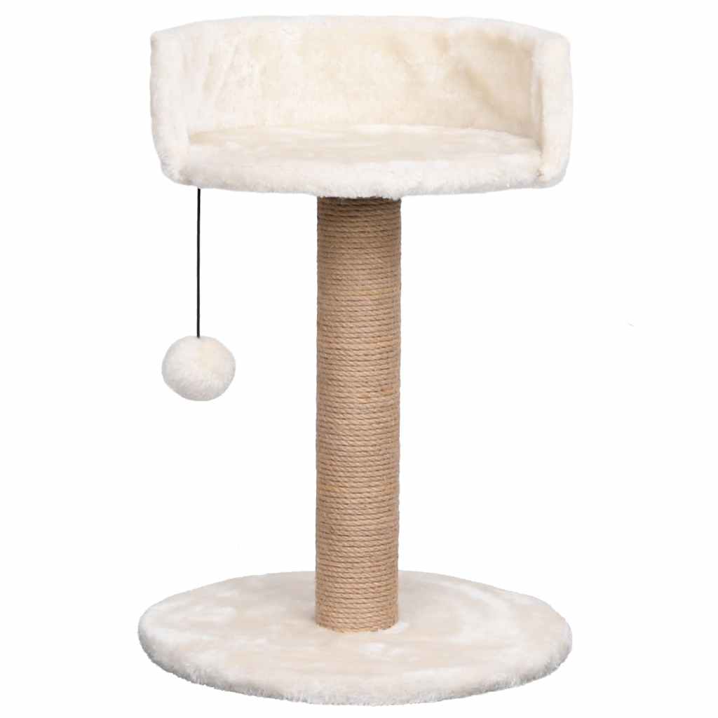 HKM-0948797 Cozy Cat Tree with Seagrass Scratching Post and Hanging Toy, 49 cm Height