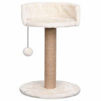 HKM-0948797 Cozy Cat Tree with Seagrass Scratching Post and Hanging Toy, 49 cm Height