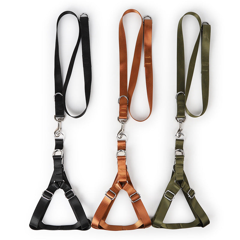 HKM-0949309 Adjustable Polyester Dog Leash with Golden Wool Edge for Large Breeds