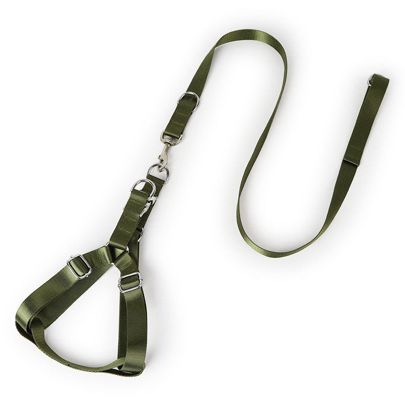 HKM-0949309 Adjustable Polyester Dog Leash with Golden Wool Edge for Large Breeds