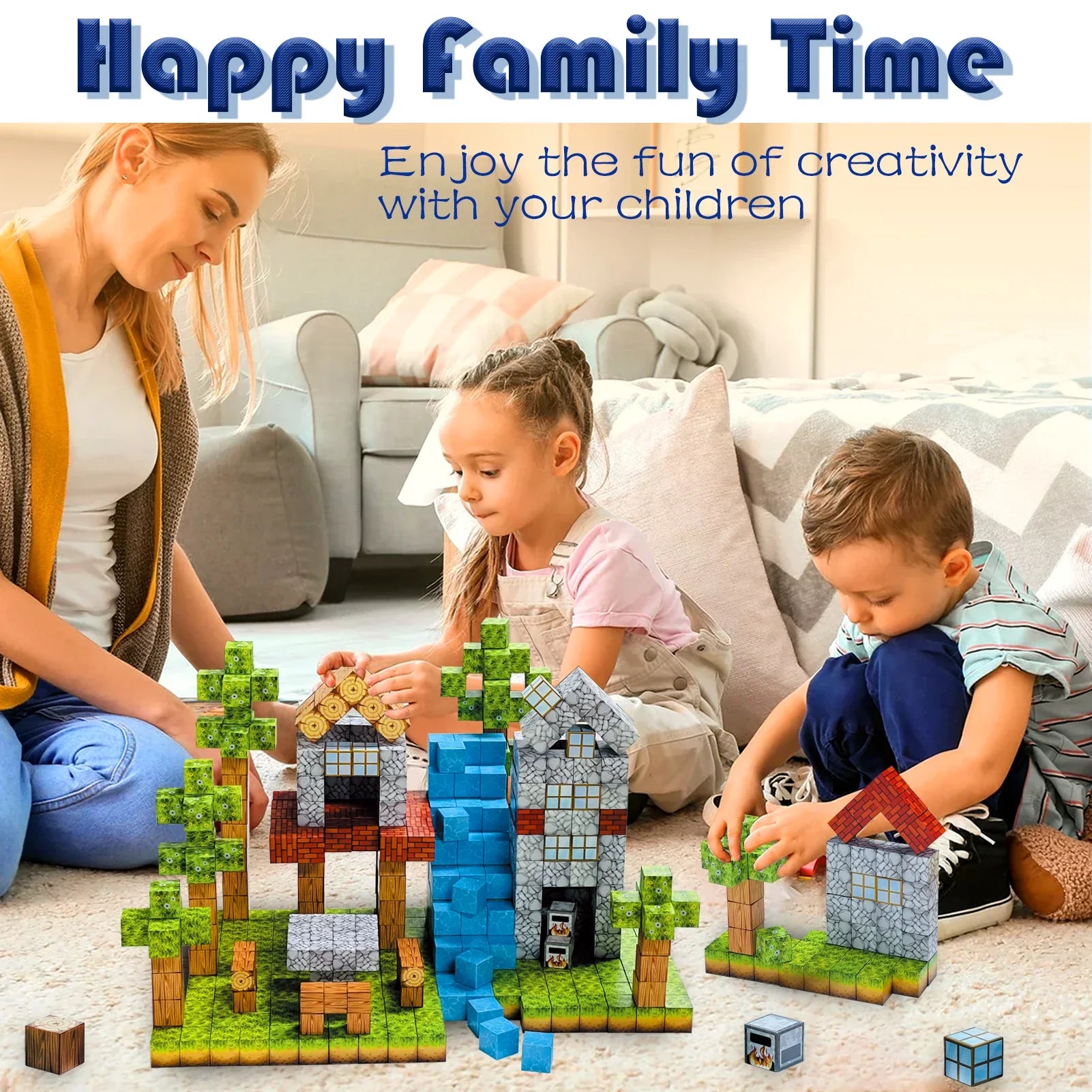 HKM-094931 106-Piece Magnetic Building Blocks Construction Set for Creative Learning