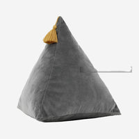 HKM-094931 Triangular Velvet Pillow - Zongzi-Shaped Decorative Cushion for Sofa and Bed, 40cm x 35cm