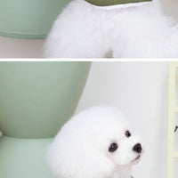 HKM-0949949 Cotton Dog Coat with Fur Collar in Green, Pink, and Purplish Blue - Available in S to XXL
