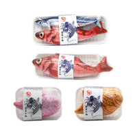 HKM-094995 Plush Cat Toy Set with Red Fish and Fish Pendulum - Interactive Play and Fun