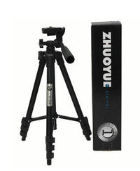 HKM-094995 Portable Universal Tripod for Digital Cameras and iPhone Models, Y-334 (1.2m) - Black/Silver
