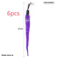 HKM-0950333 Telescopic Cat Wand Toy with Glass Fiber and Plush, Extends to 98cm
