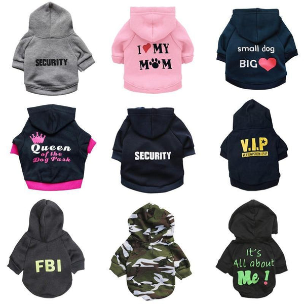 HKM-0950589 Fleece Printed Dog Clothes for Small to Extra Large Breeds