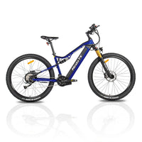 HKM-095123 29 Inch Electric Mountain Bike with Full Suspension and 48V 19.2Ah Battery, 27-Speed Gears