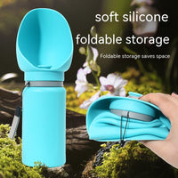 HKM-0951357 Portable Folding Pet Water Bottle | BPA-Free Silicone Drinking Dispenser for Dogs and Cats - 550ml