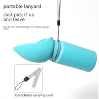 HKM-0951357 Portable Folding Pet Water Bottle | BPA-Free Silicone Drinking Dispenser for Dogs and Cats - 550ml