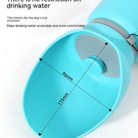 HKM-0951357 Portable Folding Pet Water Bottle | BPA-Free Silicone Drinking Dispenser for Dogs and Cats - 550ml