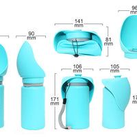 HKM-0951357 Portable Folding Pet Water Bottle | BPA-Free Silicone Drinking Dispenser for Dogs and Cats - 550ml