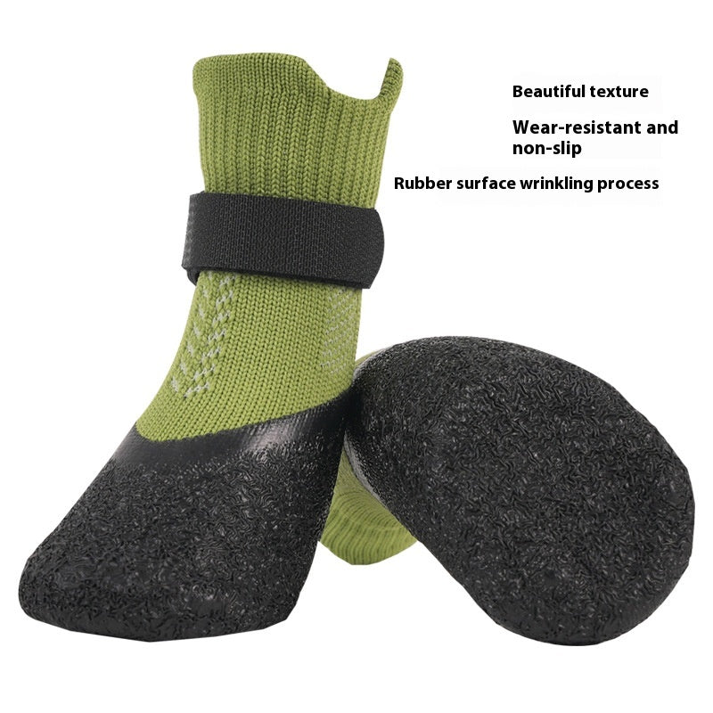 HKM-0952125 Outdoor Pet Protection Booties for Small and Medium Dogs - Waterproof, Non-Slip, Wear-Resistant Ankle Socks