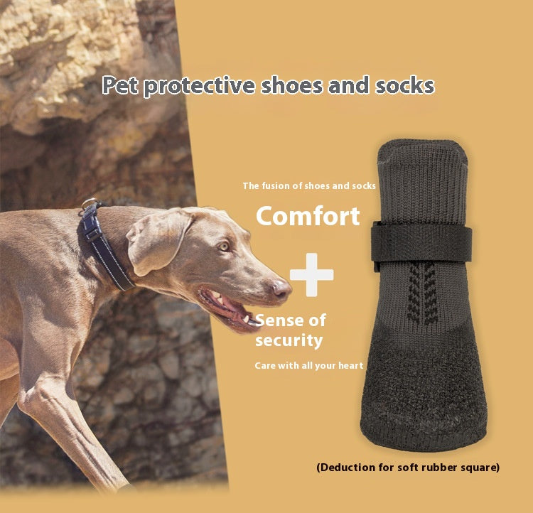 HKM-0952125 Outdoor Pet Protection Booties for Small and Medium Dogs - Waterproof, Non-Slip, Wear-Resistant Ankle Socks