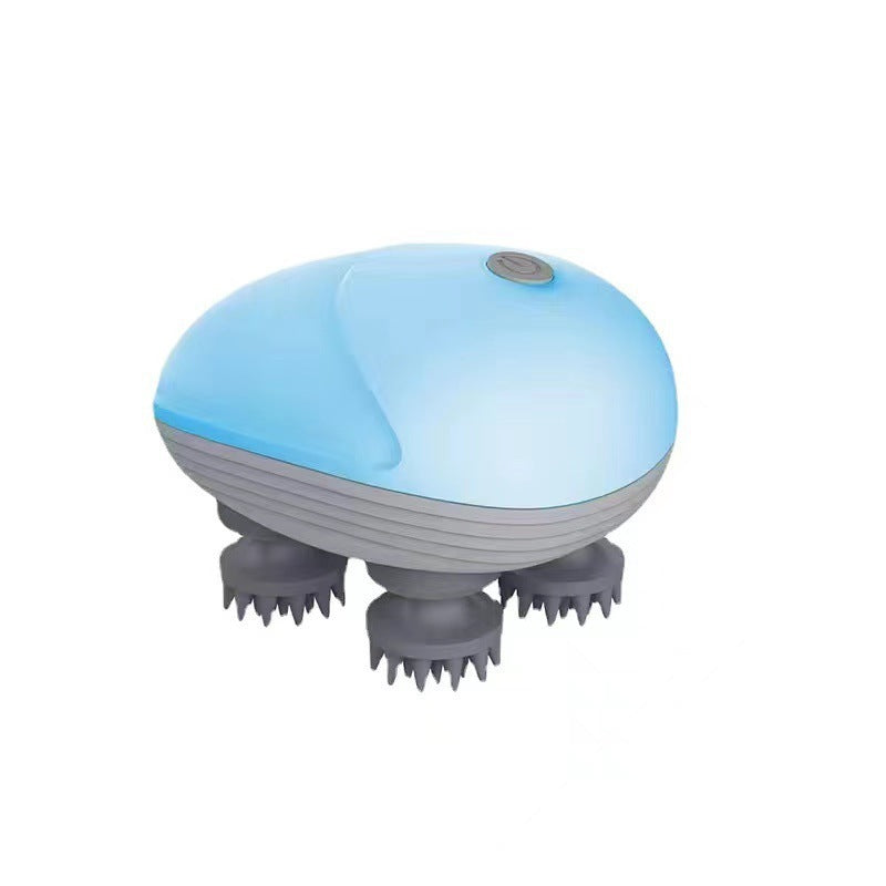HKM-0952765 Electric Pet Massager for Cats and Dogs - Deep Tissue Soothing Tool with Rechargeable Design and Four Rotating Heads for Joint Relief and Relaxation